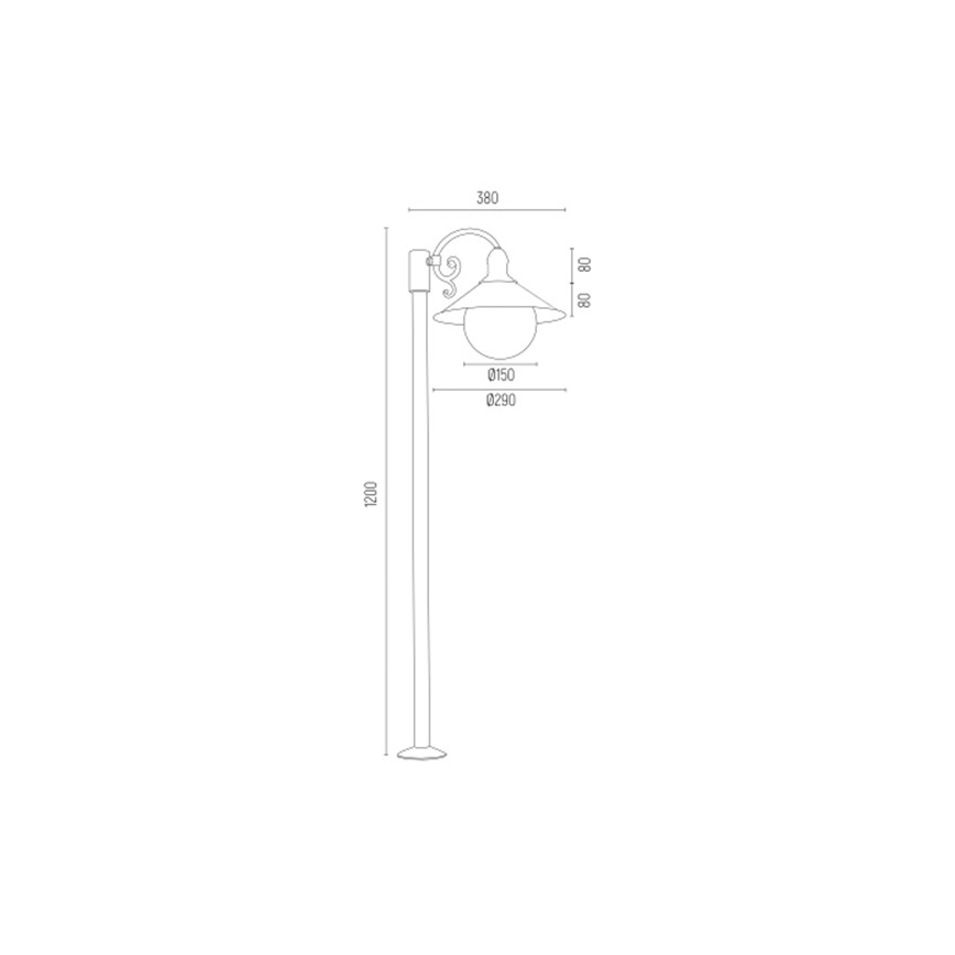 Argon 3284 - Zunanja svetilka ERBA BIS 1xE27/15W/230V