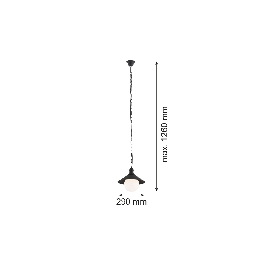 Argon 3285 - Zunanji lestenec ERBA BIS 1xE27/60W/230V