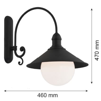 Argon 3286 - Stenska svetilka ERBA BIS 1xE27/60W/230V