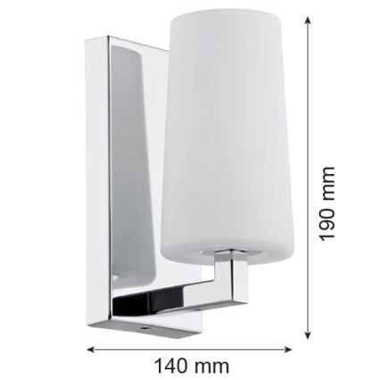 Argon 3358 - Stenska svetilka CAMELOT 1xE27/15W/230V sijajni krom