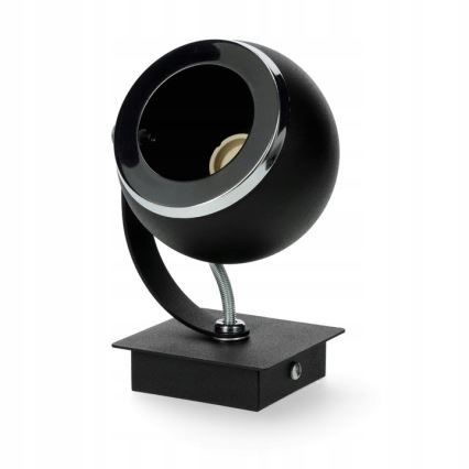Argon 3638 - Stenski reflektor KOS 1xGU10/5W/230V črna/sijajni krom