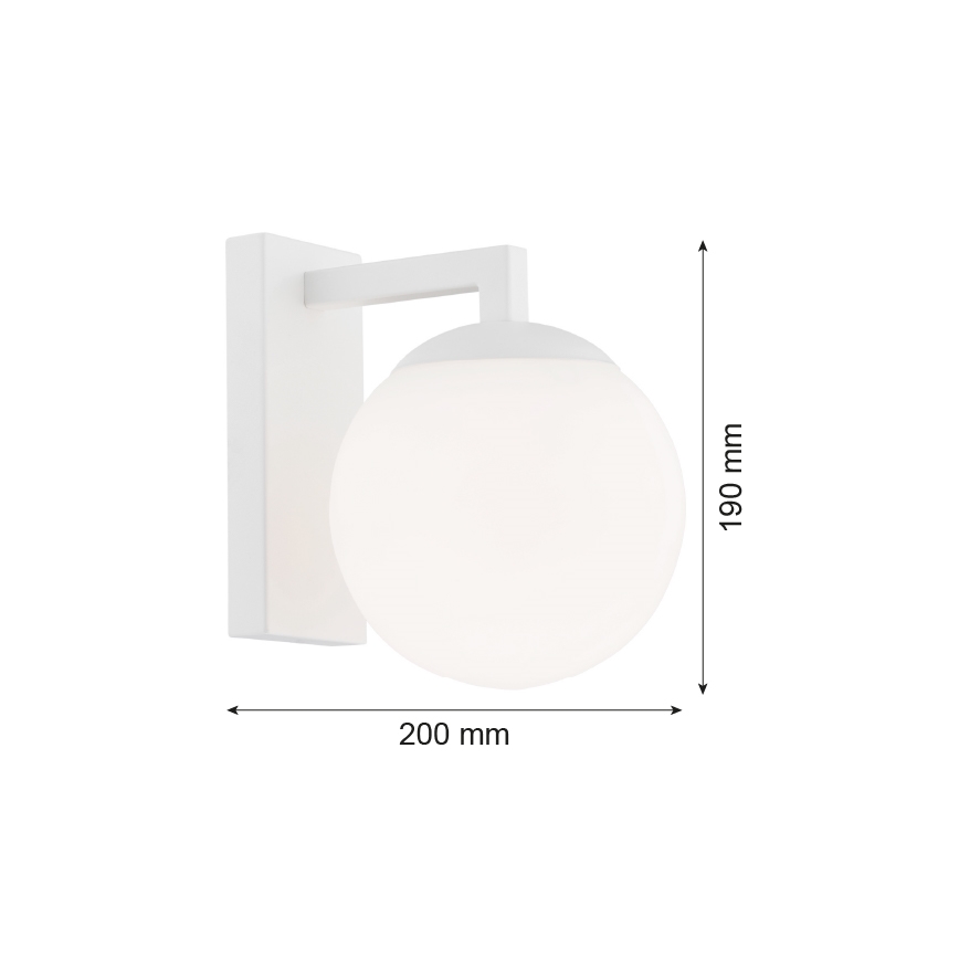 Argon 3733 - Stenska svetilka ASPEN 1xE27/15W/230V bela