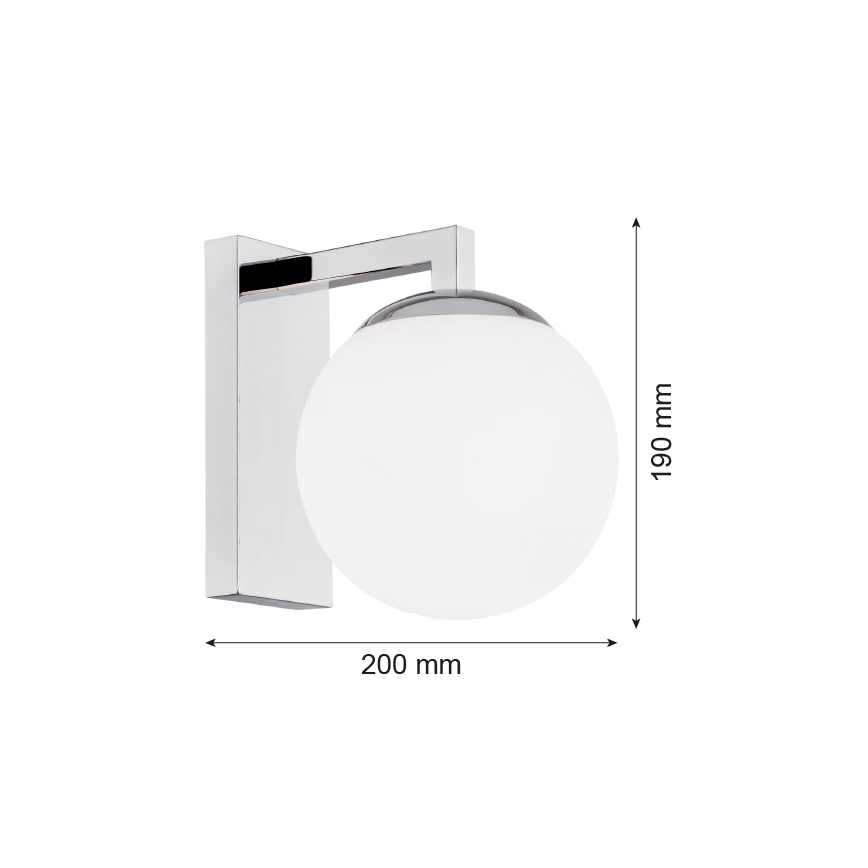 Argon 3735 - Stenska svetilka ASPEN 1xE27/15W/230V sijajni krom