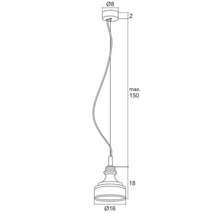 Argon 3795 - LED Lestenec na vrvici TULUZA LED/5W/230V