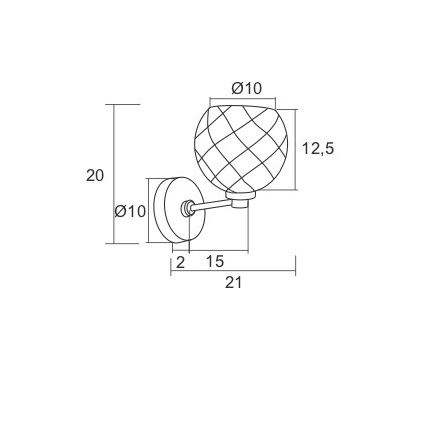 Argon 3803 - LED Stenska svetilka BELLUNO LED/5W/230V