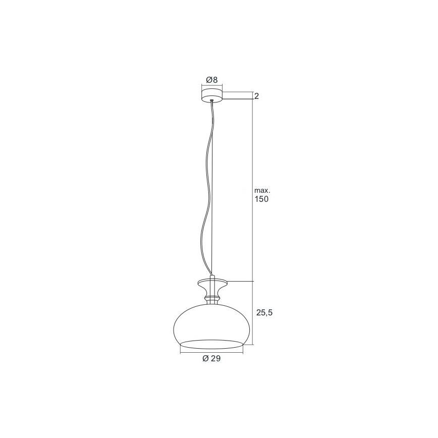 Argon 3805 - LED Lestenec na vrvici GROSSETO LED/8W/230V