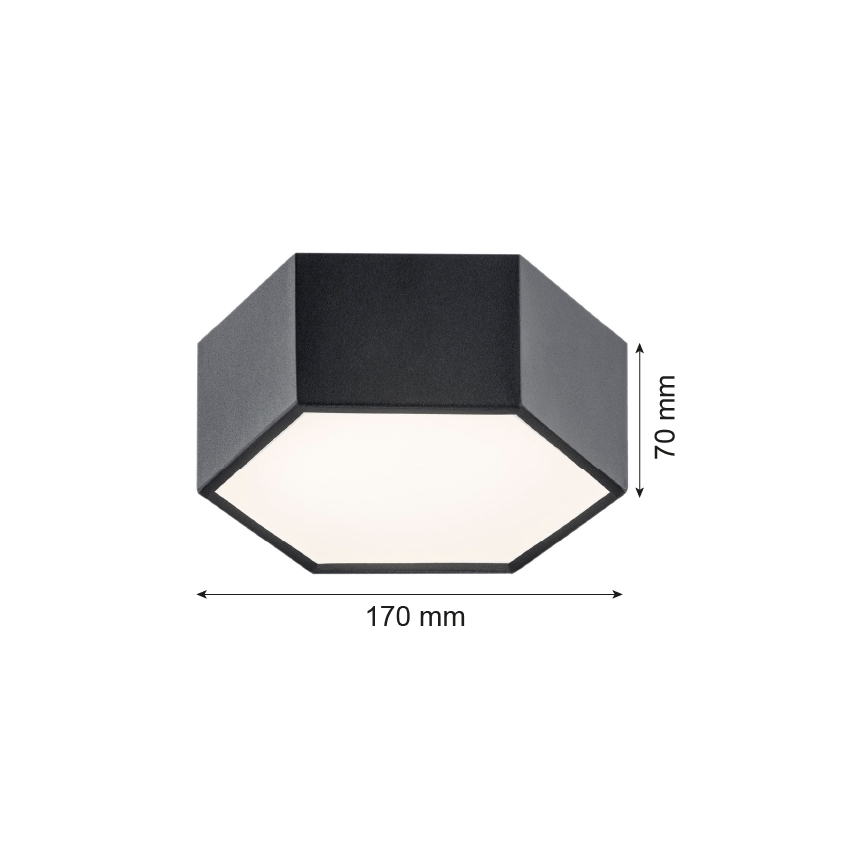 Argon 3824 - LED stropna svetilka ARIZONA LED/9W/230V črna