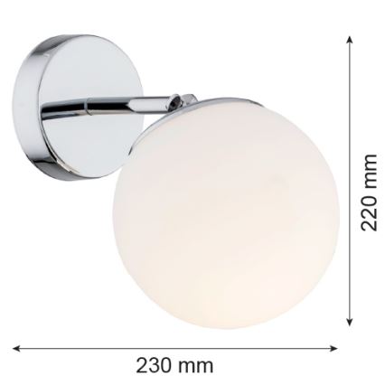 Argon 3988 - Stenska svetilka SATELITE 1xE27/15W/230V sijajni krom
