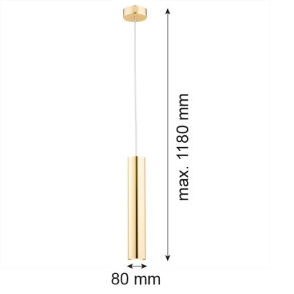 Argon 4057 - Lestenec na vrvici GOMERA 1xGU10/5W/230V medenina