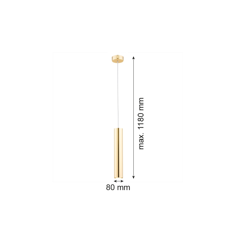 Argon 4057 - Lestenec na vrvici GOMERA 1xGU10/5W/230V medenina
