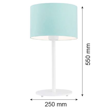 Argon 4127 - Namizna svetilka MAGIC 1xE27/15W/230V turkizna/bela