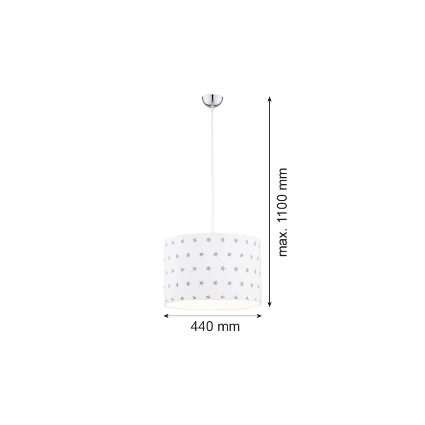 Argon 4133 - Lestenec na vrvici MAGIC 1xE27/15W/230V bela