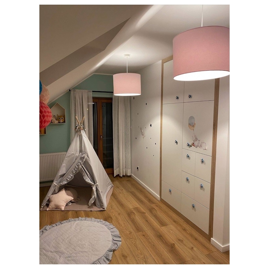 Argon 4136 - Lestenec na vrvici MAGIC 1xE27/15W/230V roza