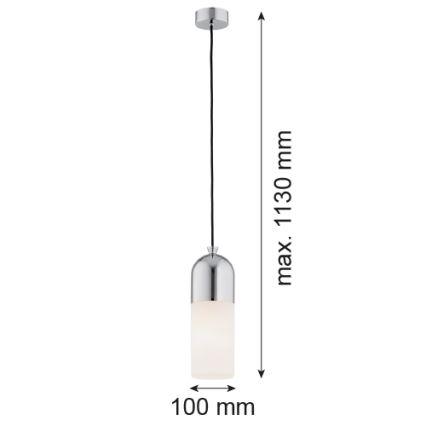 Argon 4211 - Lestenec na vrvici BURGOS 1xE27/15W/230V sijajni krom