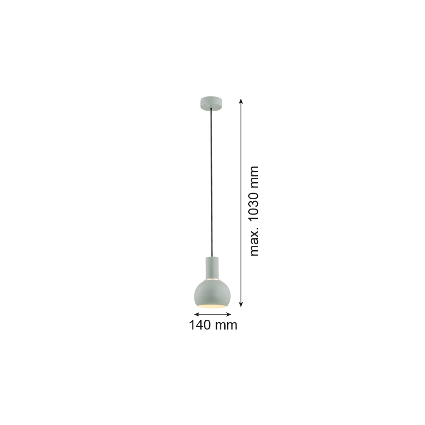 Argon 4214 - Lestenec na vrvici SINES 1xE27/15W/230V zelena
