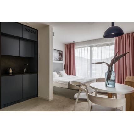 Argon 4222 - Lestenec na vrvici SINES 1xE27/15W/230V pr. 28 cm črna