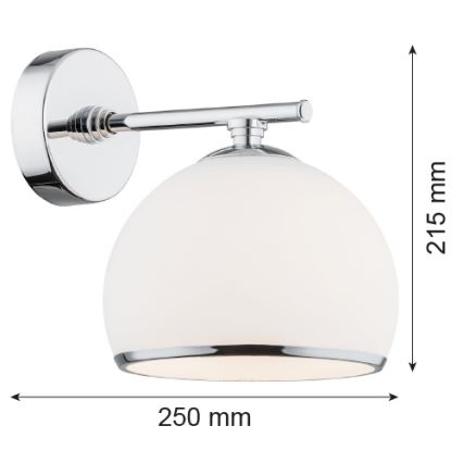 Argon 4254 - Stenska svetilka MARBELLA 1xE27/15W/230V sijajni krom