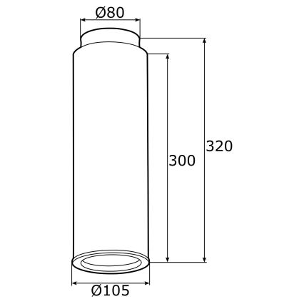 Argon 4281 - Reflektor LINEA 1xE27/15W/230V medenina/črna