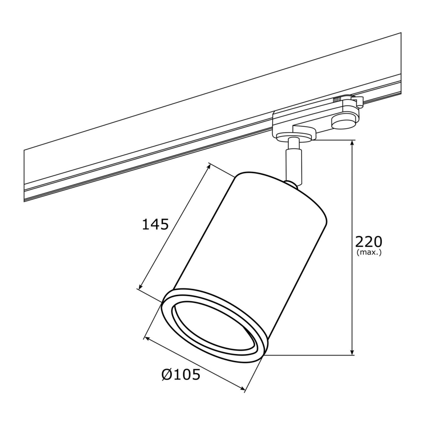 Argon 4303 - Reflektor za tračni sistem DELF 1xE27/15W/230V zlata