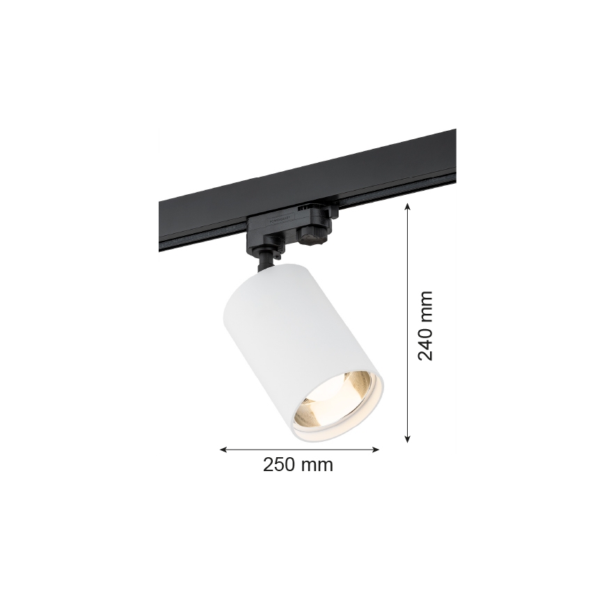 Argon 4305 - Reflektor za tračni sistem BERGEN 1xE27/15W/230V bela