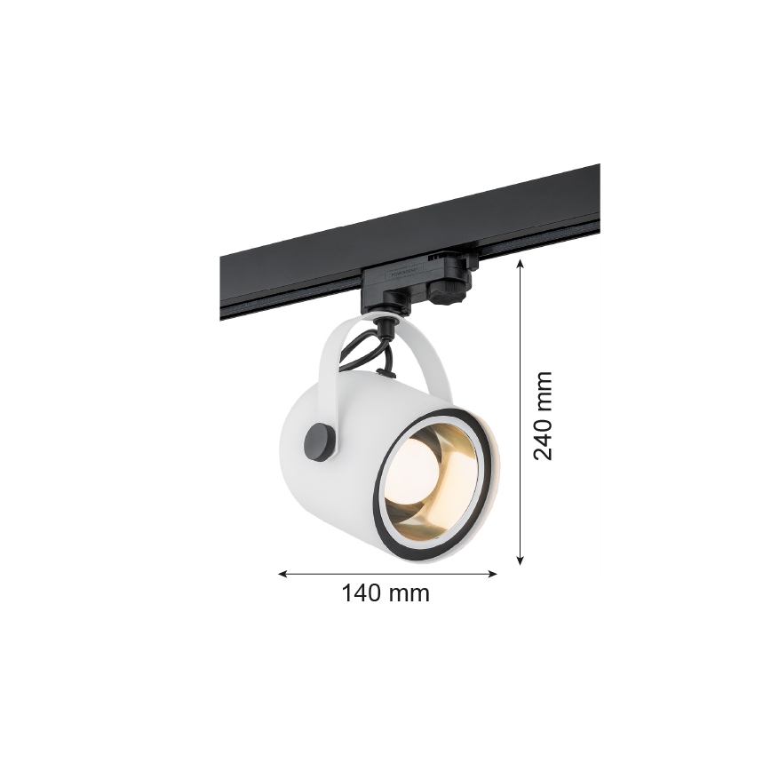 Argon 4309 - Reflektor za tračni sistem NET 1xE27/15W/230V bela