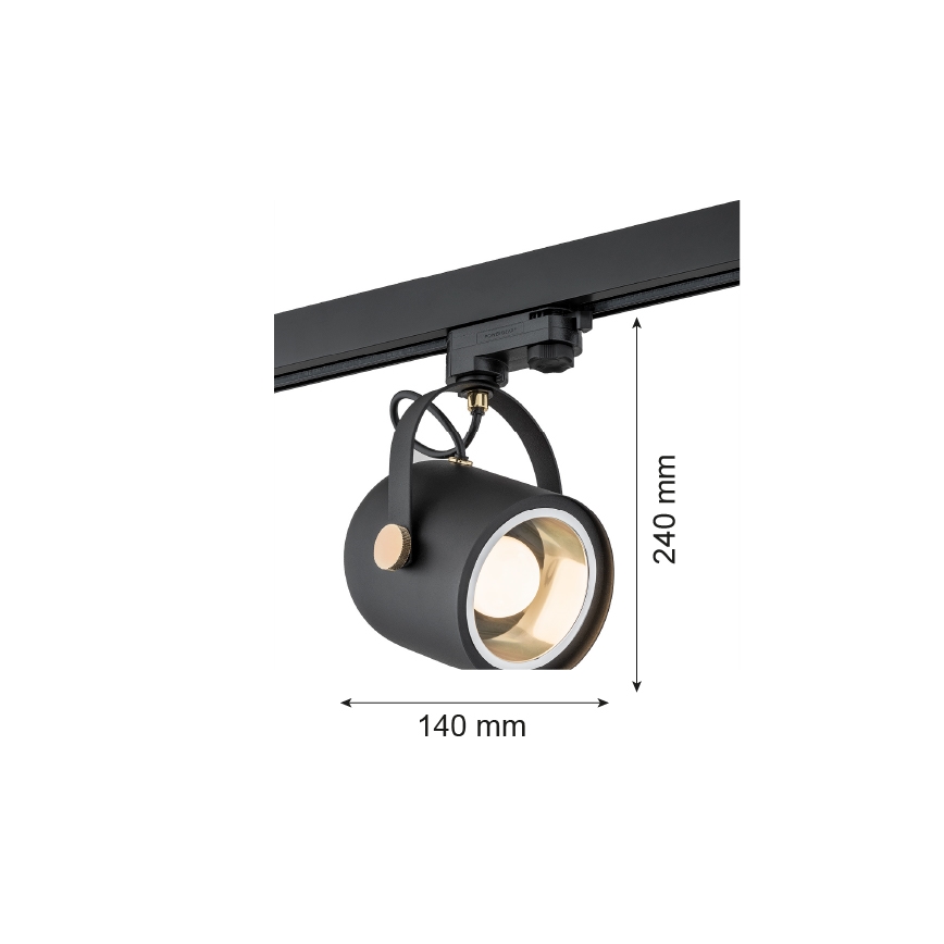 Argon 4311 - Reflektor za tračni sistem NET 1xE27/15W/230V črna