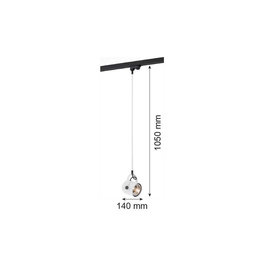 Argon 4312 - Lestenec za tračni sistem NET 1xE27/15W/230V bel
