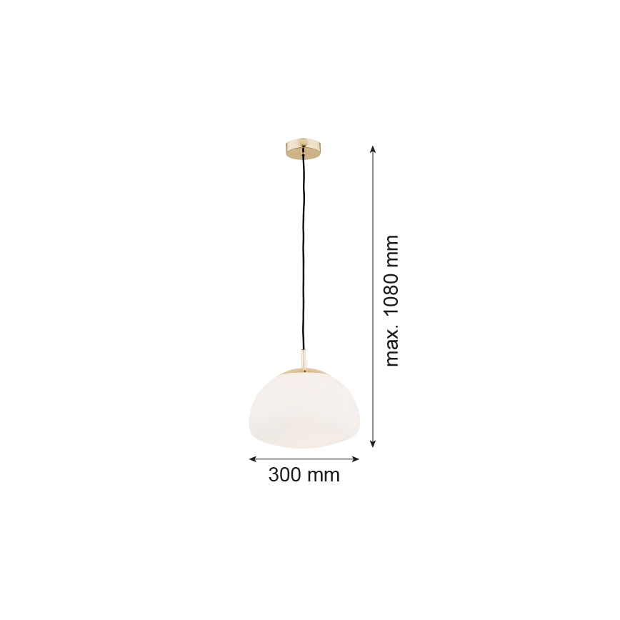 Argon 4316 - Lestenec na vrvici TRINI 1xE27/15W/230V medenina