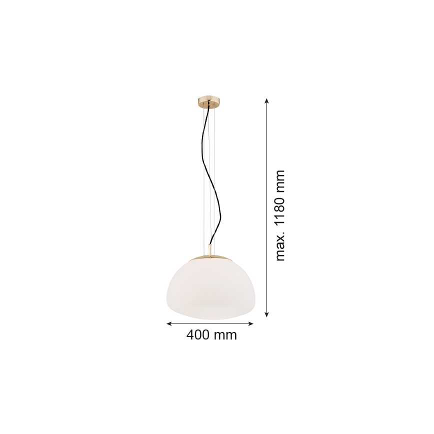 Argon 4317 - Lestenec na vrvici TRINI 1xE27/15W/230V pr. 40 cm zlata