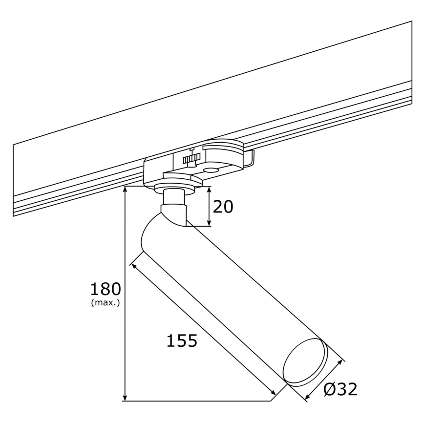 Argon 4353 - LED Reflektor za tračni sistem ELBRUS LED/4,5W/230V bela