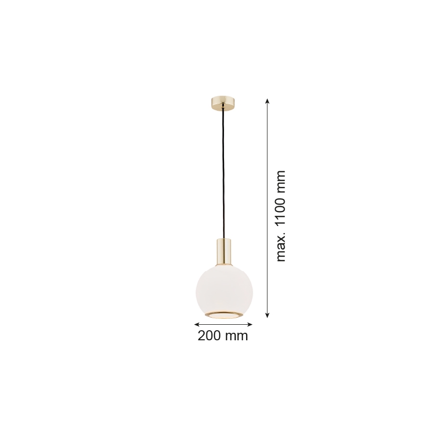 Argon 4357 - Lestenec na vrvici SAGUNTO 1xE27/15W/230V d. 20 cm medenina