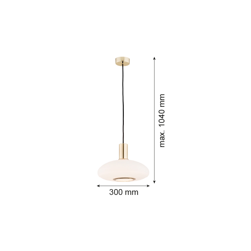 Argon 4358 - Lestenec na vrvici SAGUNTO 1xE27/15W/230V premer 30 cm medenina