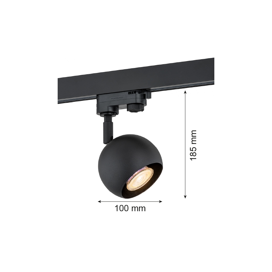 Argon 4379 - Reflektor za tračni sistem MURI 1xGU10/5W/230V črna