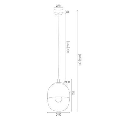 Argon 4675 - Lestenec na vrvici BALTIMORE 1xE27/15W/230V zlat