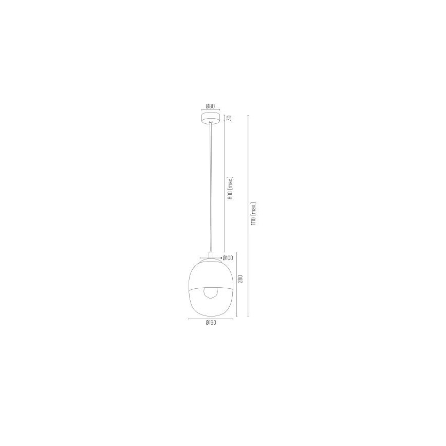 Argon 4675 - Lestenec na vrvici BALTIMORE 1xE27/15W/230V zlat