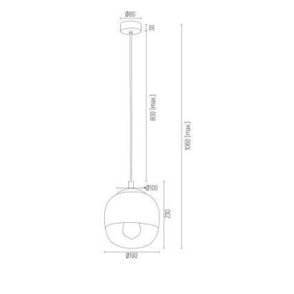 Argon 4676 - Lestenec na vrvici BALTIMORE 1xE27/15W/230V krom