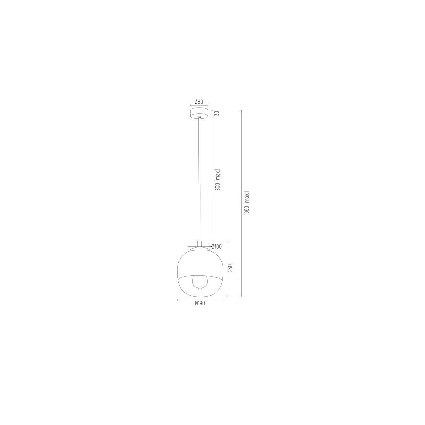 Argon 4676 - Lestenec na vrvici BALTIMORE 1xE27/15W/230V krom