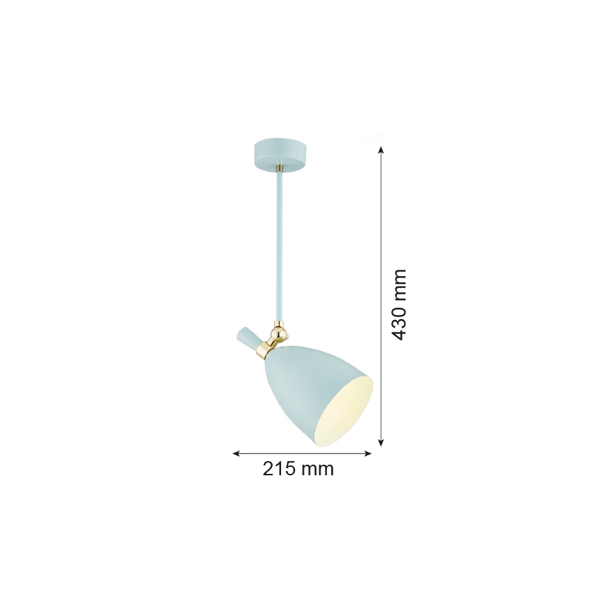 Argon 4685 - Lestenec na drogu CHARLOTTE 1xE27/15W/230V moder/zlat
