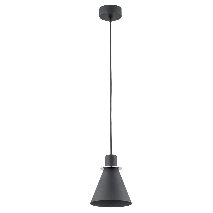 Argon 4688 - Lestenec na vrvici BEVERLY 1xE27/15W/230V črn/krom