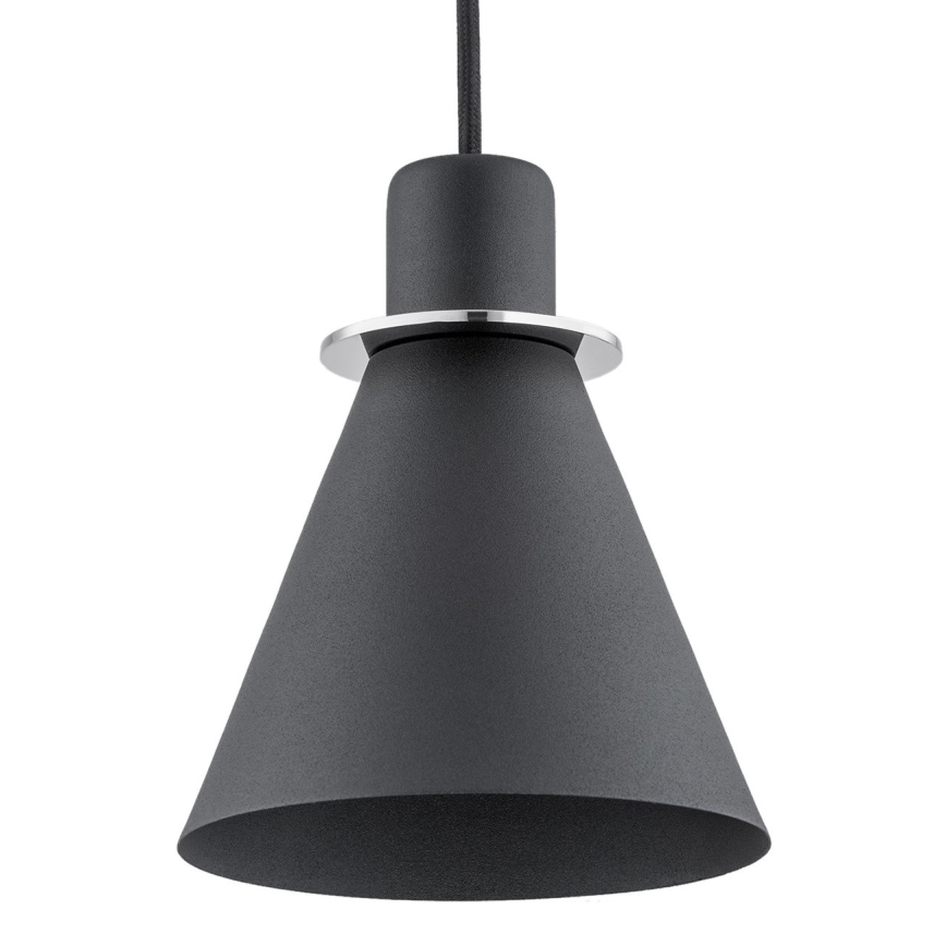 Argon 4688 - Lestenec na vrvici BEVERLY 1xE27/15W/230V črn/krom