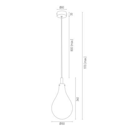 Argon 4716 - Lestenec na vrvici OAKLAND 1xG9/6W/230V