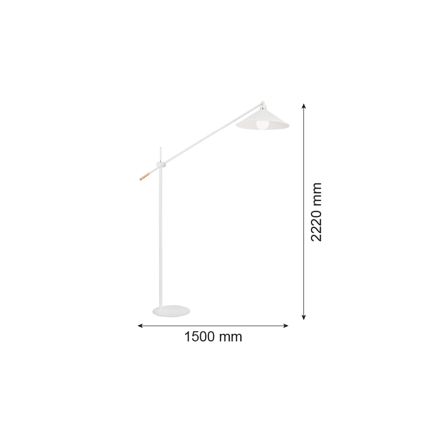 Argon 4731 - Stoječa svetilka NASHVILLE 1xE27/15W/230V bela
