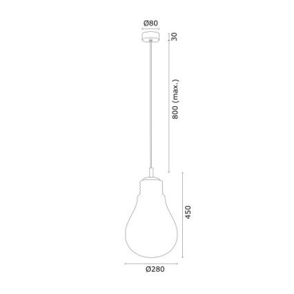 Argon 4879 - Lestenec na vrvici JESSE 1xE27/15W/230V zlata/bela