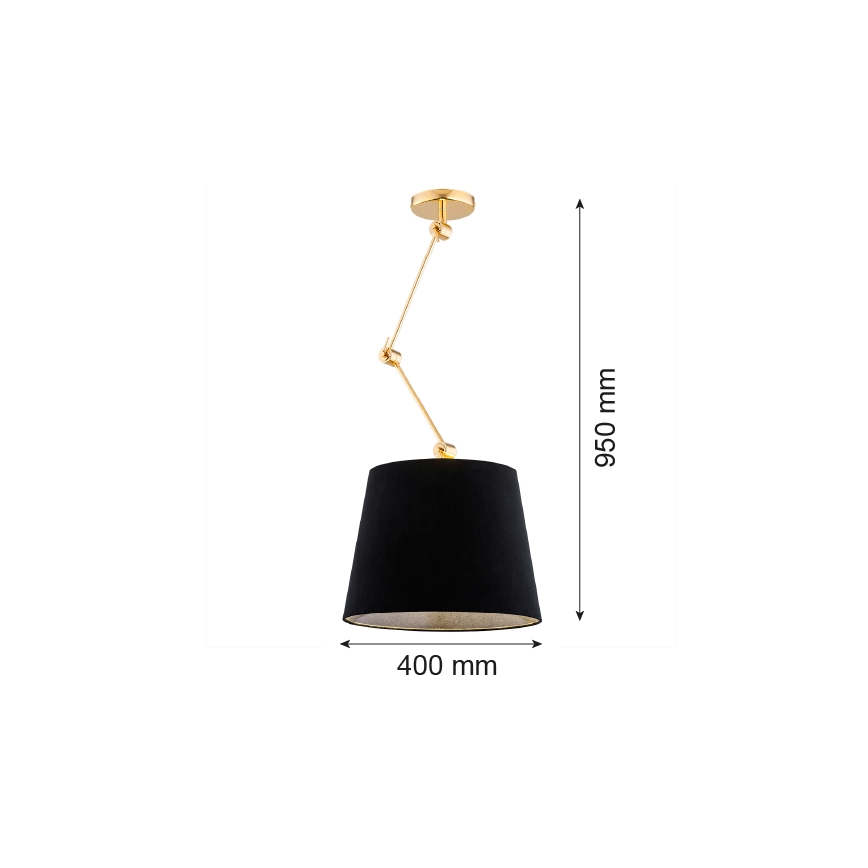 Argon 4896 - Lestenec na drogu ZAKYNTOS PLUS 1xE27/15W/230V črna/zlata