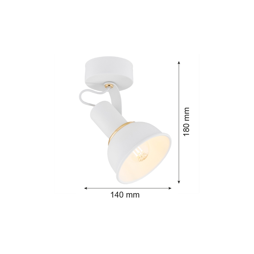 Argon 4899 - Reflektor TWIST 1xE14/7W/230V bela/zlato