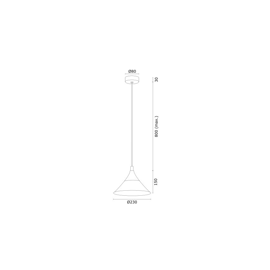 Argon 4903 - Lestenec na vrvici MASSETO 1xE27/15W/230V črna/zlato