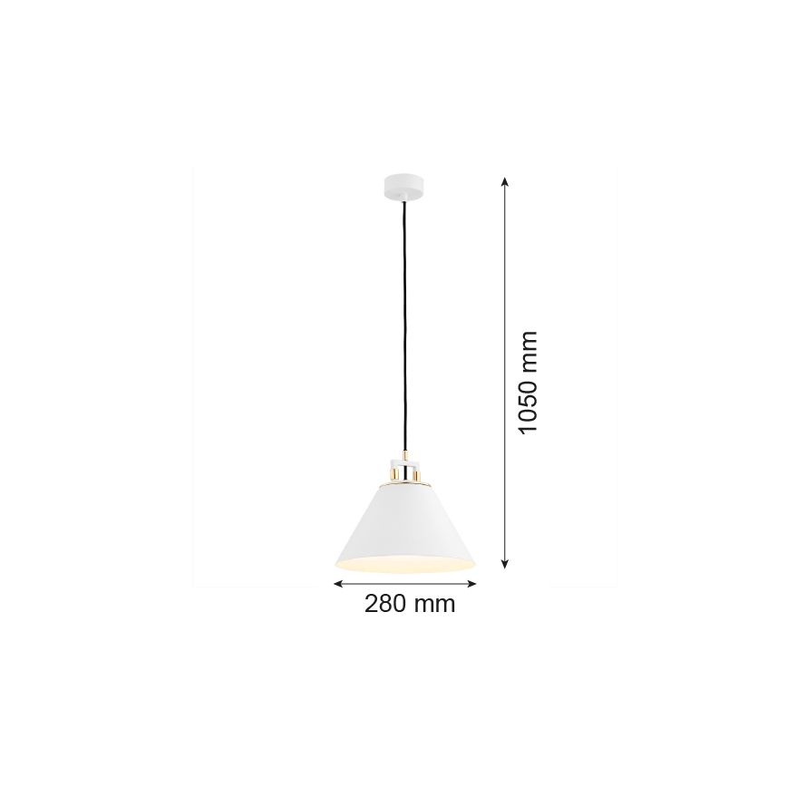 Argon 4914 - Lestenec na vrvici ORTE 1xE27/15W/230V bela
