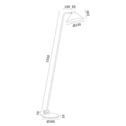 Argon 4997 - Stoječa svetilka GABIAN 1xE27/15W/230V bela