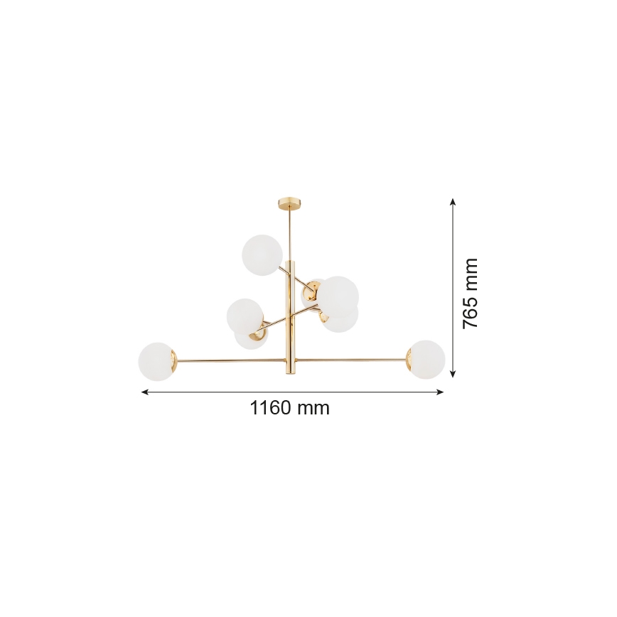 Argon 5043 - Lestenec na drogu CAMERON 8xE27/15W/230V medenina