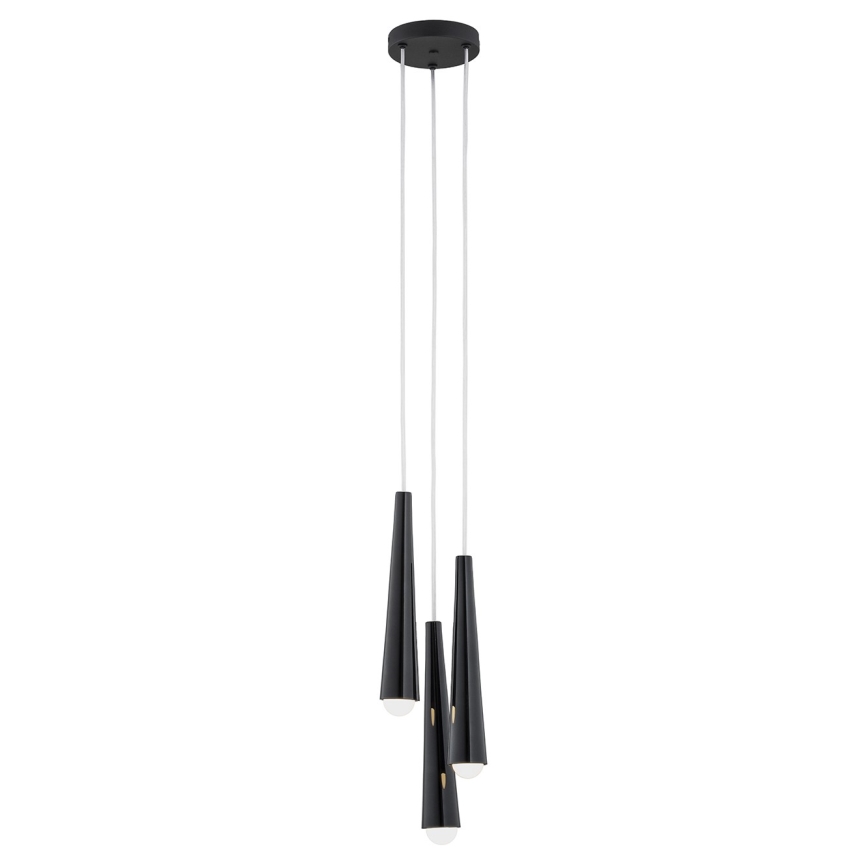 Argon 6103 - Lestenec na vrvici HOLLYWOOD 3xE14/7W/230V črn